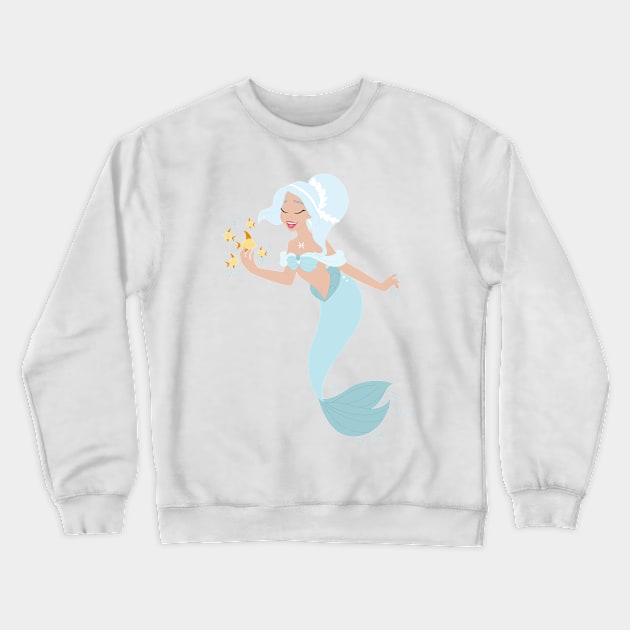 Pisces - Aqua Crewneck Sweatshirt by karlaestrada